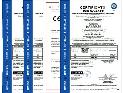 Certificazioni di sistema e prodotto Sall - Justrite Italia S.r.l.