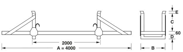 Dimensioni pallet portabarre SP 056 L