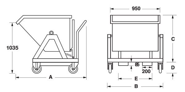 dimensioni benna ribaltabile lt0450