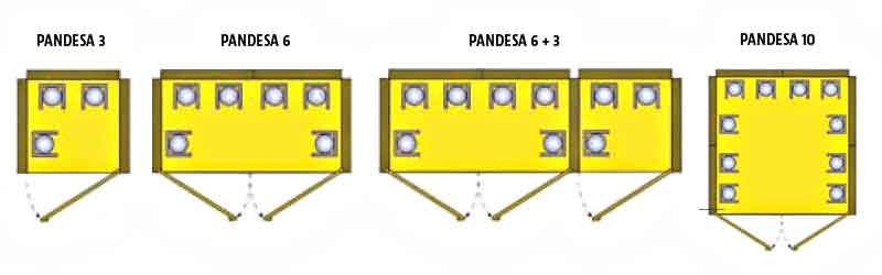 Quantità bombole stoccabili per box bombole Pandesa