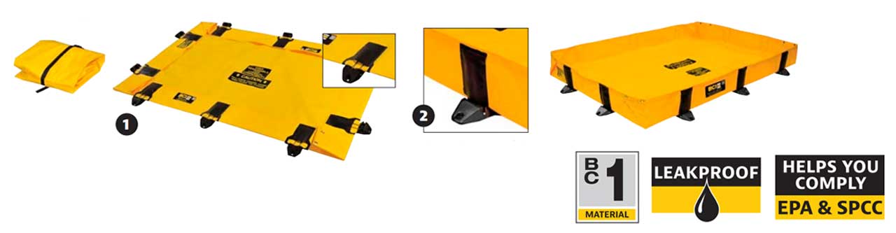 how-to-use-portable-spill-berms Quickberm Lite - instructions to use portable spill berms