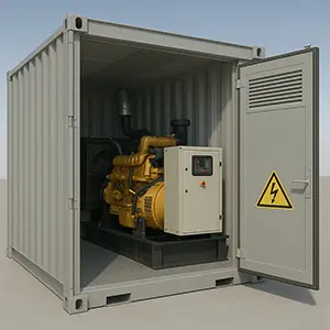 Gruppo elettrogeno nel container